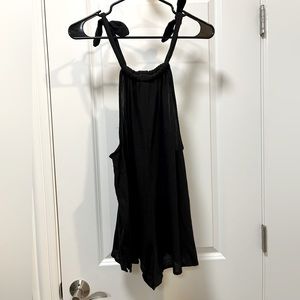 Black romper swim cover up